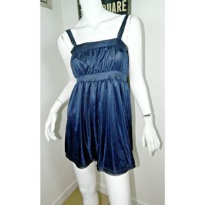 Miss Sixty Mini Dress Size Small Navy Blue Y2K 90' Square Neck Party